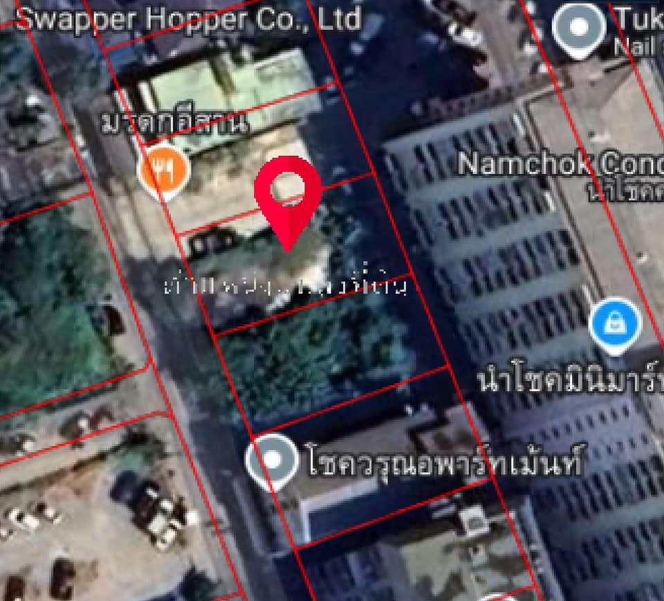 For SaleLandLadprao101, Happy Land, The Mall Bang Kapi : The cheapest in this area!! Land size 89 sq.w., prime location, Soi Ramkhamhaeng 60/2, near 2 BTS lines, near The Mall Bangkapi