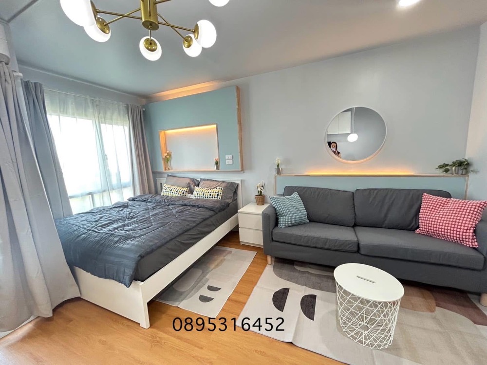 For RentCondoLadkrabang, Suwannaphum Airport : For rent: Iris Avenue Lat Krabang Condo, fully furnished, ready to move in, Building 1, 8th floor