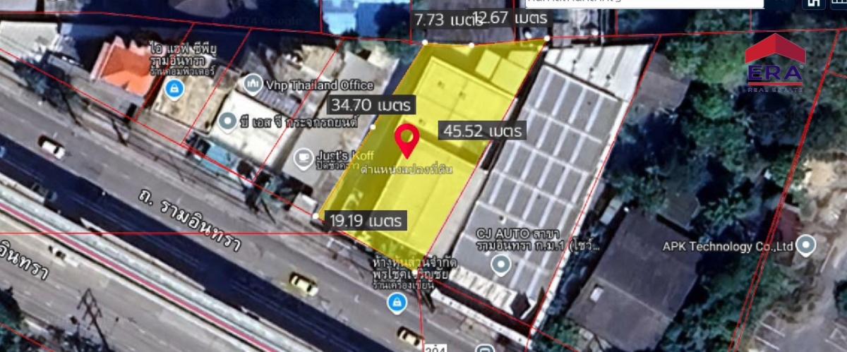 For SaleLandNawamin, Ramindra : Land for sale with buildings, area 186.6 sq m., on Ram Intra Road, Anusawari Subdistrict, Bang Khen District, Bangkok.