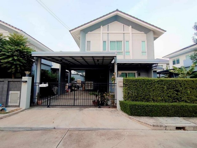 For RentHouseLadkrabang, Suwannaphum Airport : HR2033 Single house for rent, with furniture, Perfect Park project, Krungthep Kreetha-Ramkhamhaeng, near the expressway