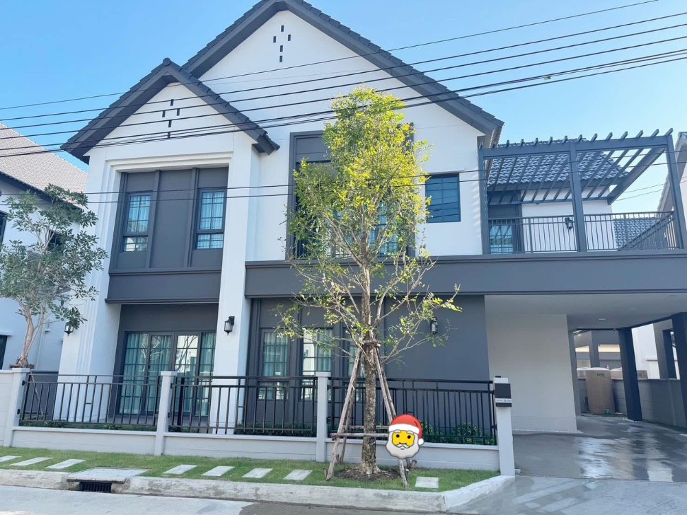 For RentHouseBangna, Bearing, Lasalle : #For rent, 2-storey single house, Centro Bangna, new project from AP, modern style, near Mega Bangna, very large usable area, 303 sq m., 4 bedrooms, 5 bathrooms, 3 parking spaces, fully furnished, ready to move in!!