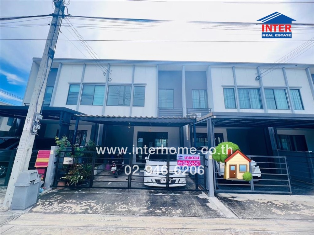 For SaleTownhouseBangna, Bearing, Lasalle : 2-storey townhouse, 18.9 sq.w., Pleno Village, Bangna-On Nut 2, Soi King Kaew 37, King Kaew Road, Lat Krabang Road, Bang Phli, Samut Prakan