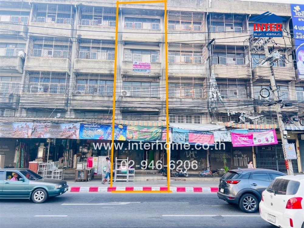 For SaleShophouseNawamin, Ramindra : Commercial building, 4.5 floors, 26 sq m. Commercial building, on Ram Intra Road, km. 8, near Fashion Island, on Ram Intra Road, km. 8, Lat Phrao Road, Nawamin Road, Khan Na Yao District, Bangkok