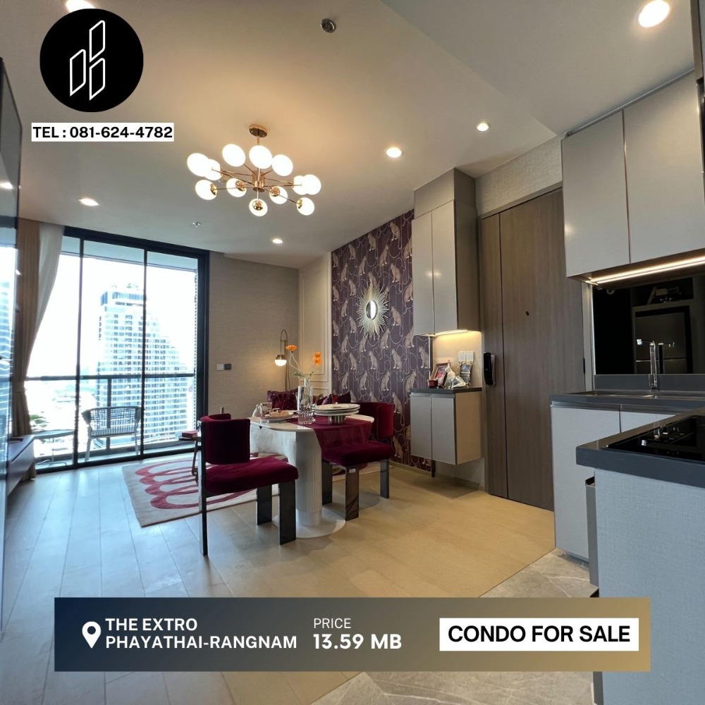 For SaleCondoRatchathewi,Phayathai : For sale The Extro Phayathai-Rangnam, 2 bedrooms, 2 bathrooms, 61 sq.m. DBC-2-D172