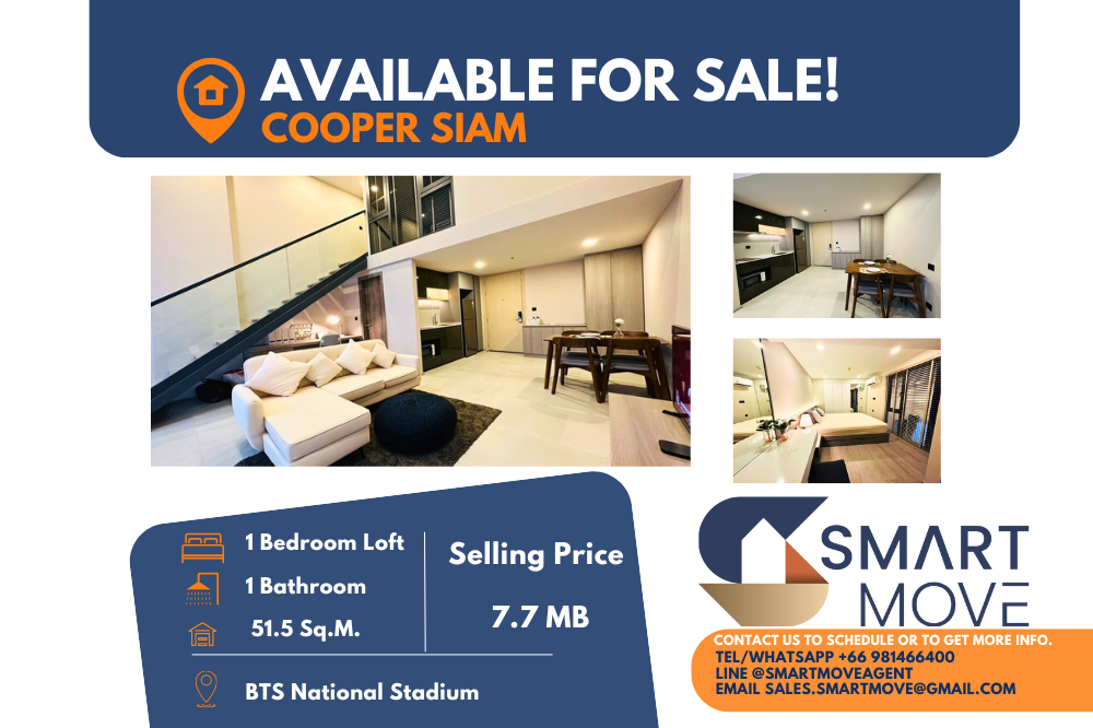 For SaleCondoSiam Paragon ,Chulalongkorn,Samyan : 💥Sale with tenant !! 💥Code C20241100039.......Cooper Siam, 1 bedroom, 1 bathroom, furnished, Special Deal!!📢📢