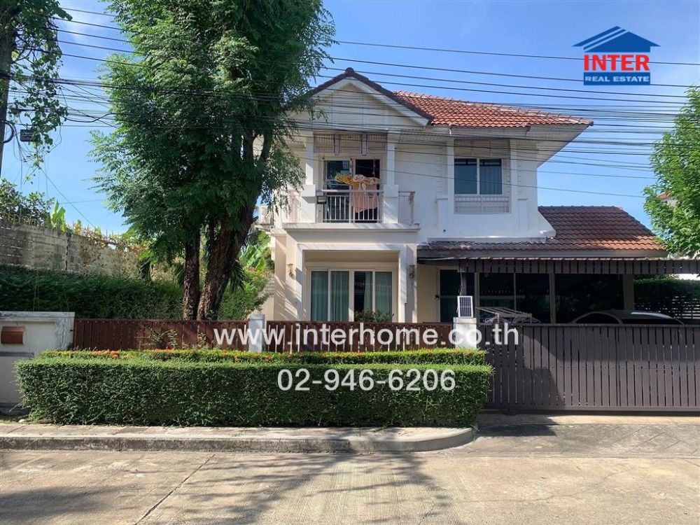 For SaleHouseMin Buri, Romklao : 2-storey detached house, 61.9 sq.w., Perfect Place Village 2, Ramkhamhaeng-Suvarnabhumi 2, near Ramkhamhaeng Hospital, Soi Ramkhamhaeng 174, Ramkhamhaeng Road, Min Buri District, Bangkok