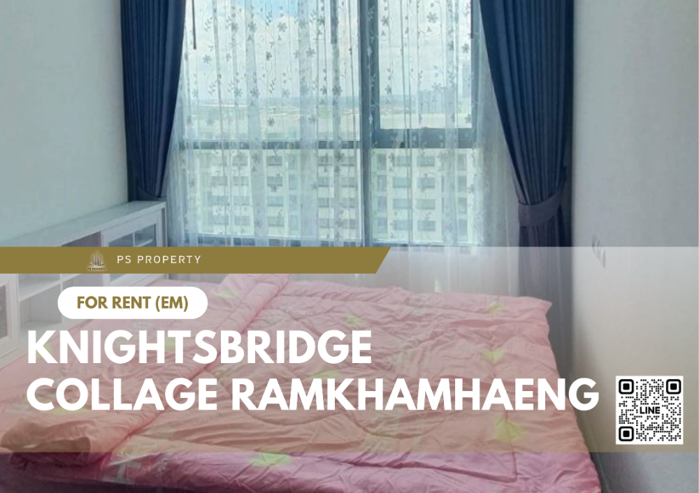 For RentCondoRamkhamhaeng, Hua Mak : For rent 📍 Knightsbridge Collage Ramkhamhaeng 📍 Complete furniture and electrical appliances. Next to Soi Ramkhamhaeng 42