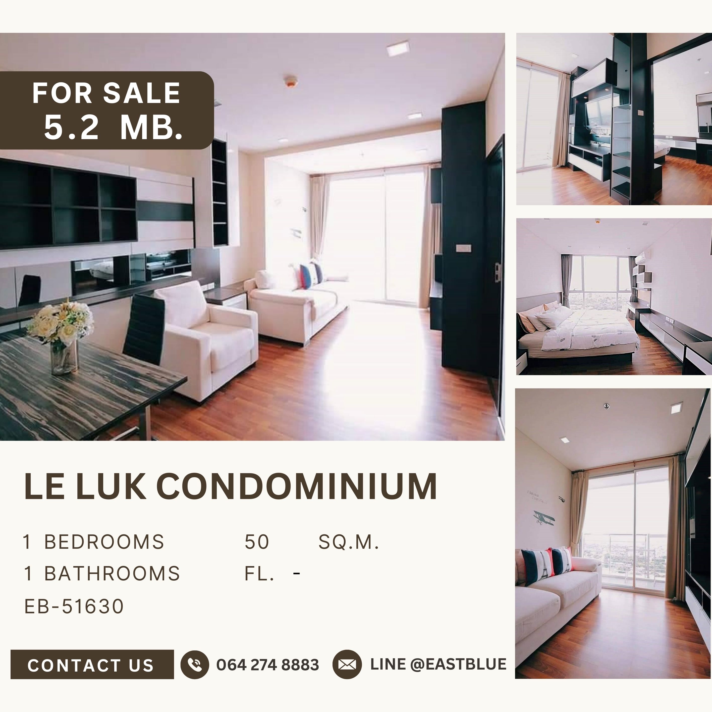 ขายคอนโดอ่อนนุช อุดมสุข : Le Luk Condominium ราคาดีสุดในตึก รีบขายด่วนมาก ทำเลดี ใกล้บีทีเอสพระโขนง 2 สถานีถึงทองหล่อ