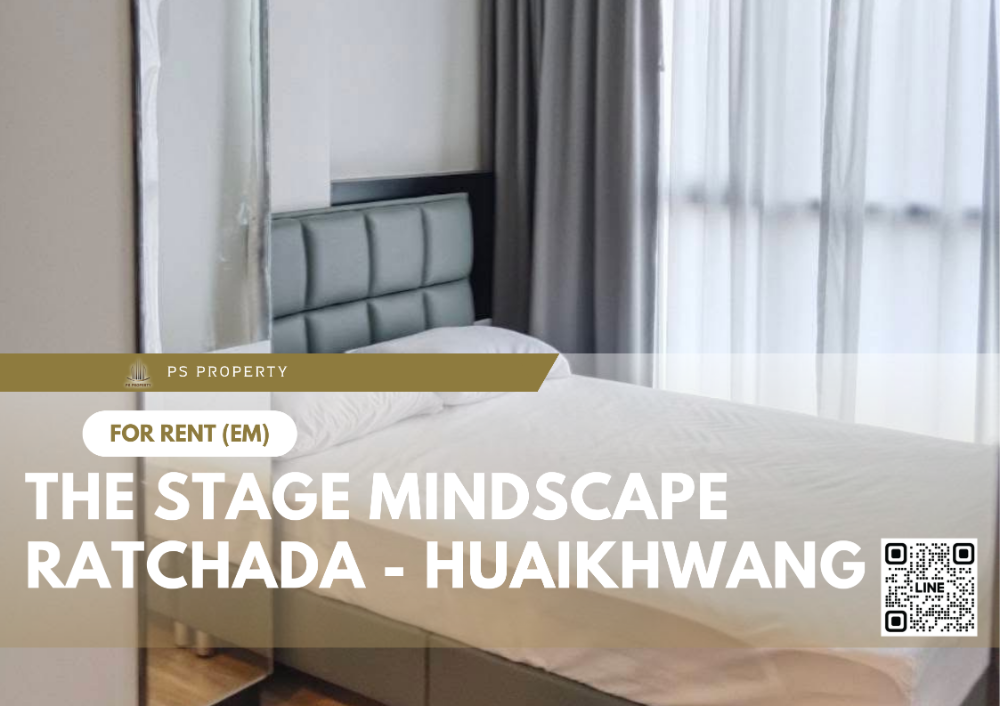 For RentCondoRatchadapisek, Huaikwang, Suttisan : For rent 📍 THE STAGE Mindscape Ratchada - Huaikhwang 📍 near MRT Huai Khwang, complete with furniture and electrical appliances.