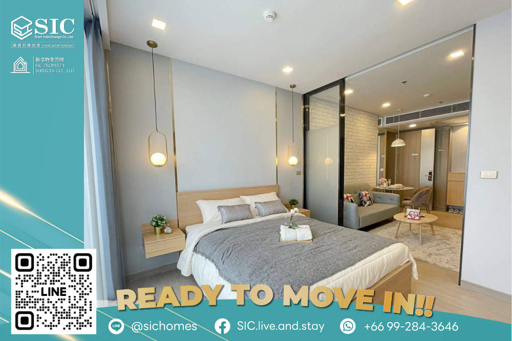 For RentCondoRama9, Petchburi, RCA : Condo for Rent at One9Five – 1 Bedroom, Stylish Design, Prime Location in Rama 9! Just steps away from MRT Rama 9, in the tallest building in the area, offering ultimate convenience! 🌟