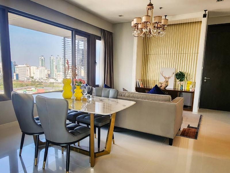 For RentCondoWitthayu, Chidlom, Langsuan, Ploenchit : Condo For Rent Amanta Lumpini 2 Bedroom 2 Bathroom 92 sqm