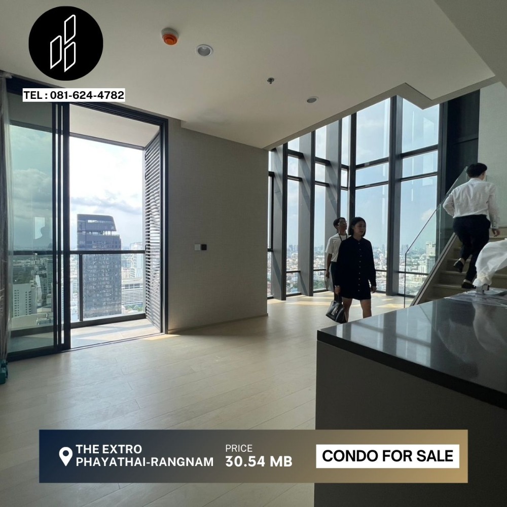 For SaleCondoRatchathewi,Phayathai : For sale The Extro Phayathai-Rangnam, Duplex size, 2 bedrooms, 2 bathrooms, 101.25 sq.m., DBC-2-D173