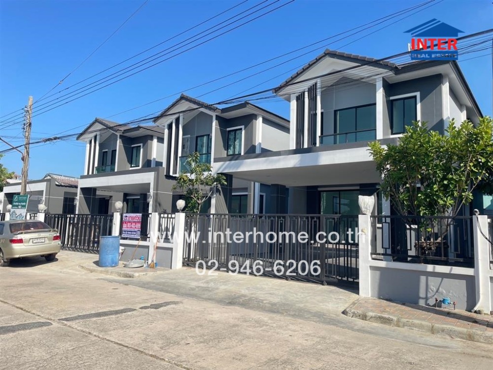 For SaleHouseMin Buri, Romklao : 2-storey detached house, 47.4 sq.w., Chatchadda Exclusive Ville Village @Suwinthawong 35, Soi Suwinthawong 35, Suwinthawong Road, Luang Phaeng Road, Nong Chok District, Bangkok