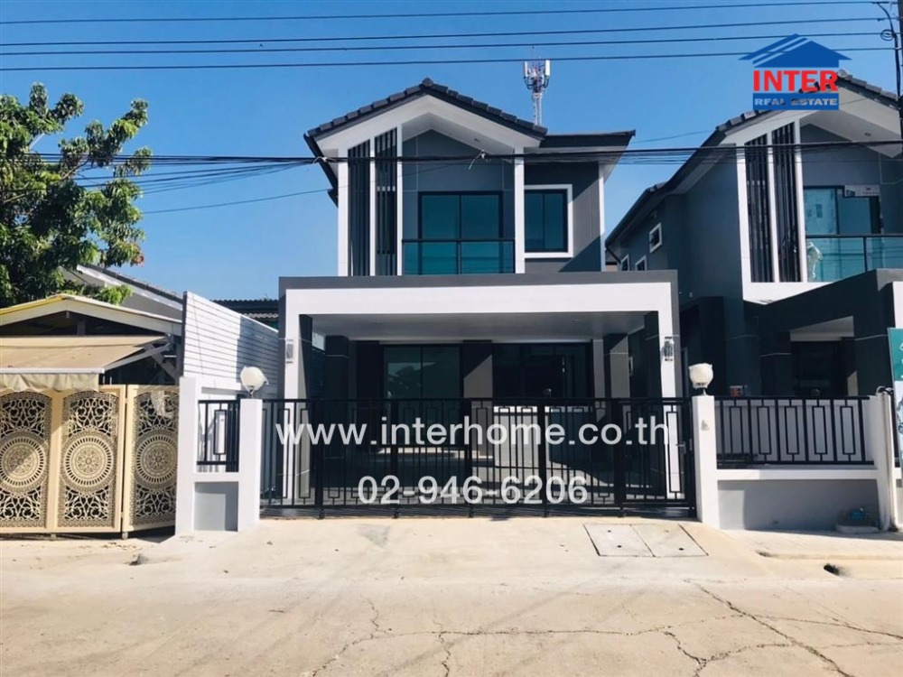 For SaleHouseMin Buri, Romklao : 2-storey detached house, 47.8 sq.w., Chatchadda Exclusive Ville Village @ Suwinthawong 35, near Lam Phak Si Nong Chok Public Health Service Center, Suwinthawong Soi 35, Nong Chok District, Bangkok