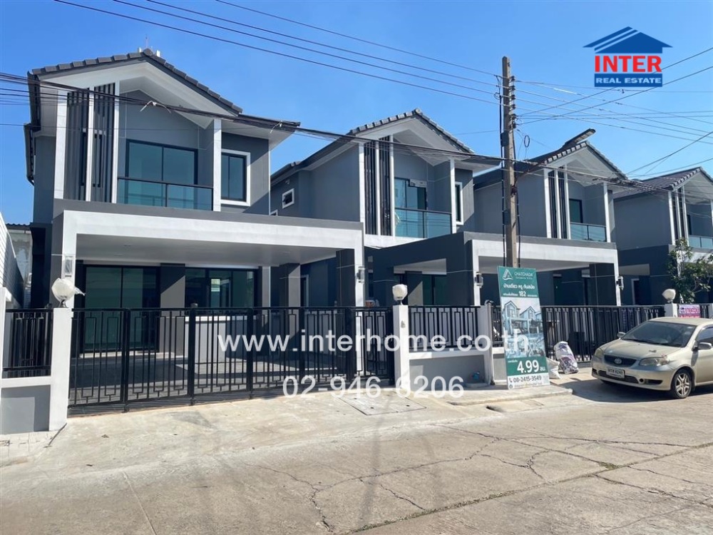 For SaleHouseMin Buri, Romklao : 2-storey detached house, 47.6 sq.w., Chatchadda Exclusive Ville Village @ Suwinthawong 35, near Lam Phak Si Nong Chok Public Health Service Center, Suwinthawong Soi 35, Nong Chok District, Bangkok