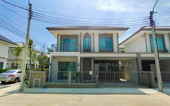 For RentHouseNonthaburi, Bang Yai, Bangbuathong : House for rent in Bang Bua Thong area, semi-detached house for rent, fully furnished, Sena Village, Wongwaen-Bang Bua Thong, near Sarasas Witaed Ratchaphruek School