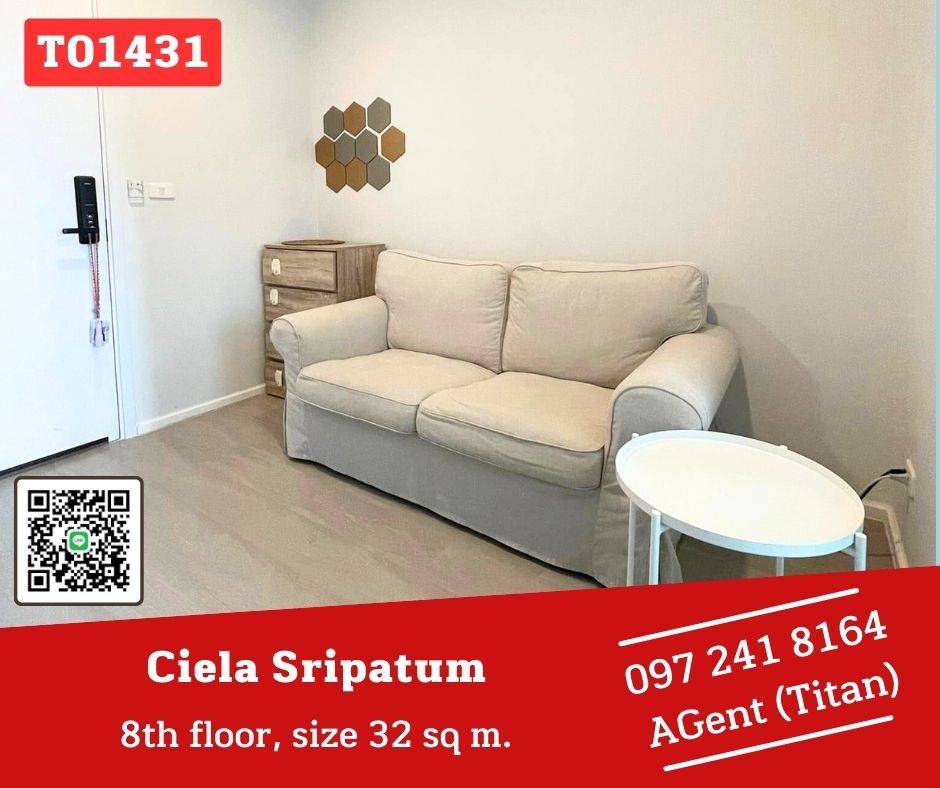 For RentCondoKasetsart, Ratchayothin : 🎯 Ciela Sripatum, the room is now available. Decorated and ready to move in. Fully furnished. You can make an appointment to view it first. (T01431)