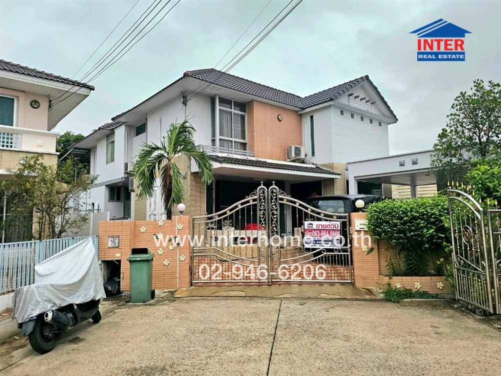 For SaleHousePathum Thani,Rangsit, Thammasat : 2-storey detached house, 96.2 sq.w., Home Place Rangsit Village, opposite Workpoint Company, Khlong Prem Prachakon Road, Rangsit-Pathum Thani Road, Mueang Pathum Thani, Pathum Thani