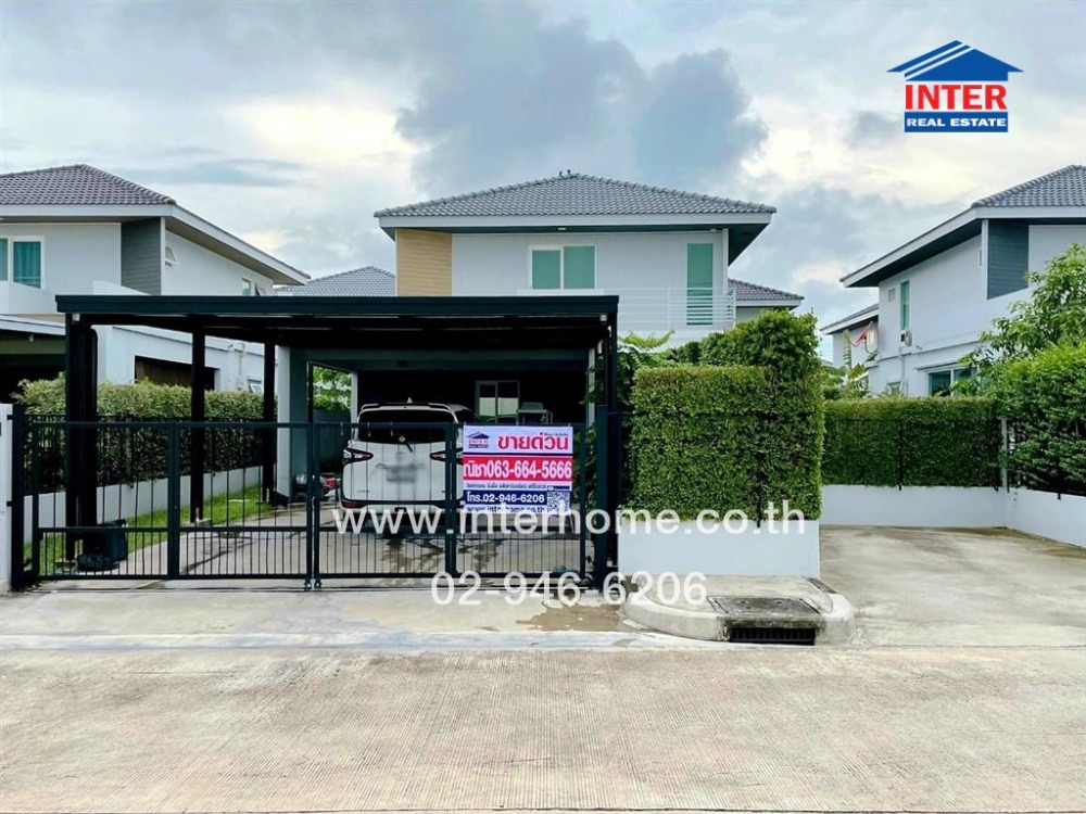 For SaleHouseNawamin, Ramindra : 2-storey detached house, 64.7 sq.w., Chaiyaphruek Village, Ram Intra-Chatuchak Expressway, Soi Nong Rahaeng 7, Ram Intra Expressway, Soi Nong Rahaeng 7, Khlong Sam Wa District, Bangkok