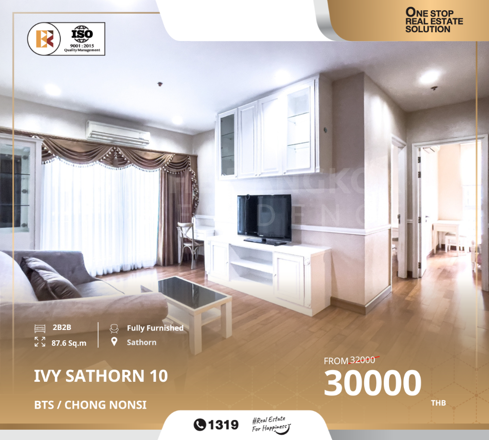 For RentCondoSathorn, Narathiwat : Great location beautiful unit at ivy sathorn 10, near bts chong nonsi