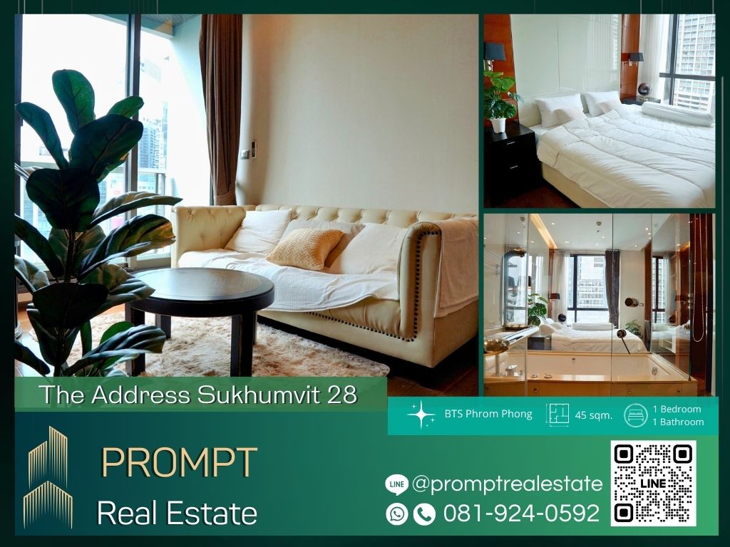 For RentCondoSukhumvit, Asoke, Thonglor : ST12305 - The Address Sukhumvit 28 :  ดิ แอดเดรส สุขุมวิท 28 - BTS Phrom Phong / Emporium