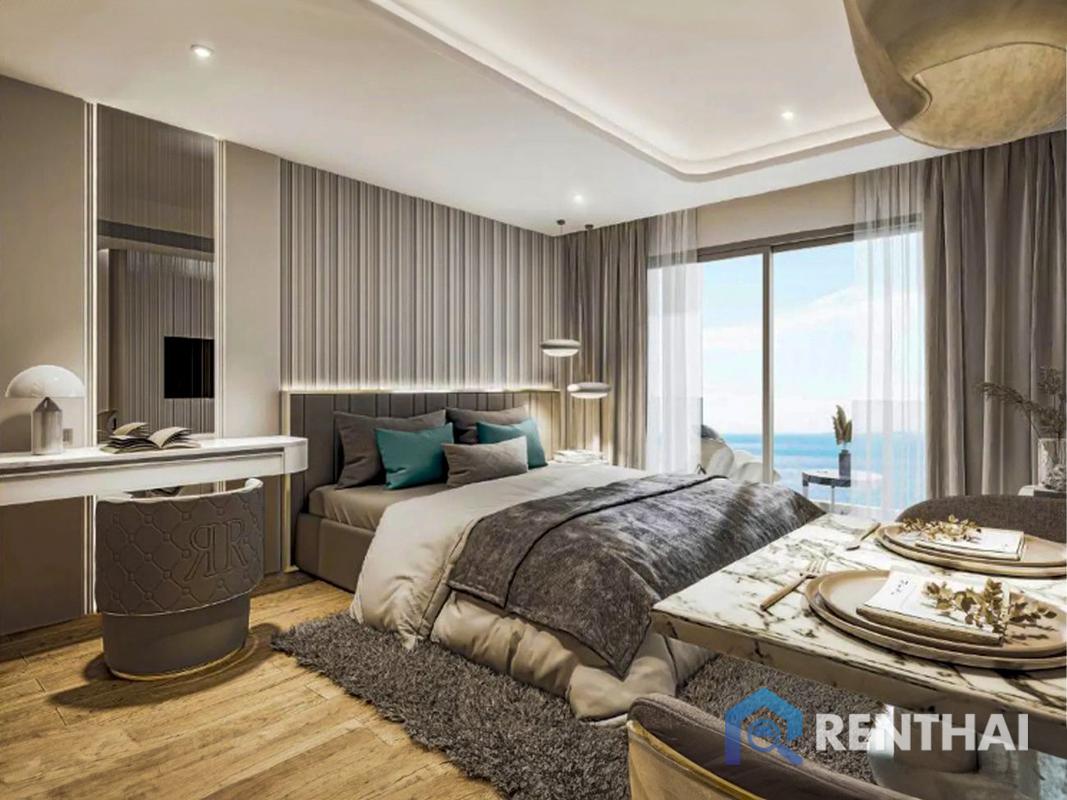 For SaleCondoPattaya, Bangsaen, Chonburi : Open for reservations for beachfront condo, Seaspire Jomtien, studio 29 sq m, foreign name, best price