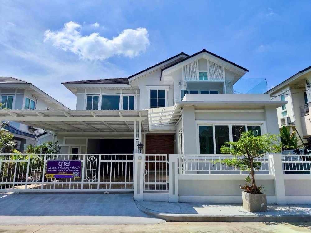 For SaleHouseLadkrabang, Suwannaphum Airport : Luxury house for sale in front of the lake, Perfect Phase 3, next to Paseo Lat Krabang