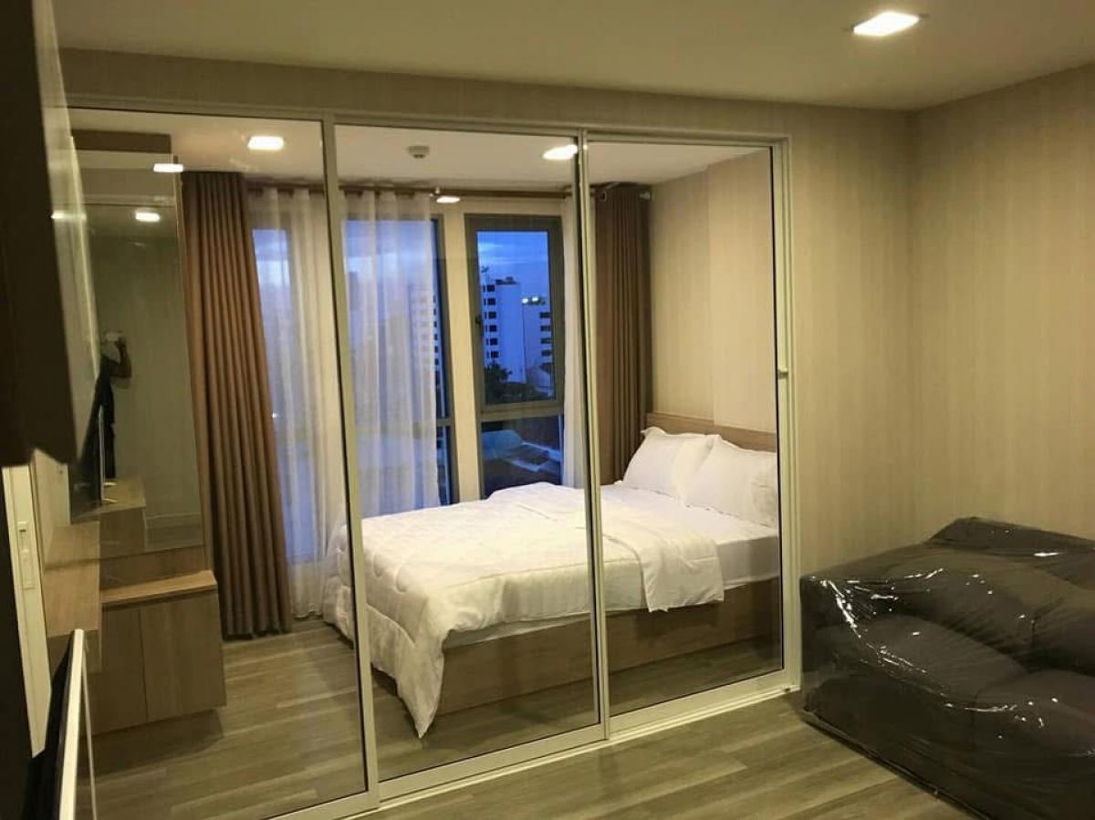 For RentCondoOnnut, Udomsuk : Condo for rent, Moniiq Sukhumvit 64 (MONIIQ Sukhumvit 64), Japanese style condo, 8th floor, beautiful view (not blocked), room facing north, view of the BTS, size 28 square meters, 10,000 baht