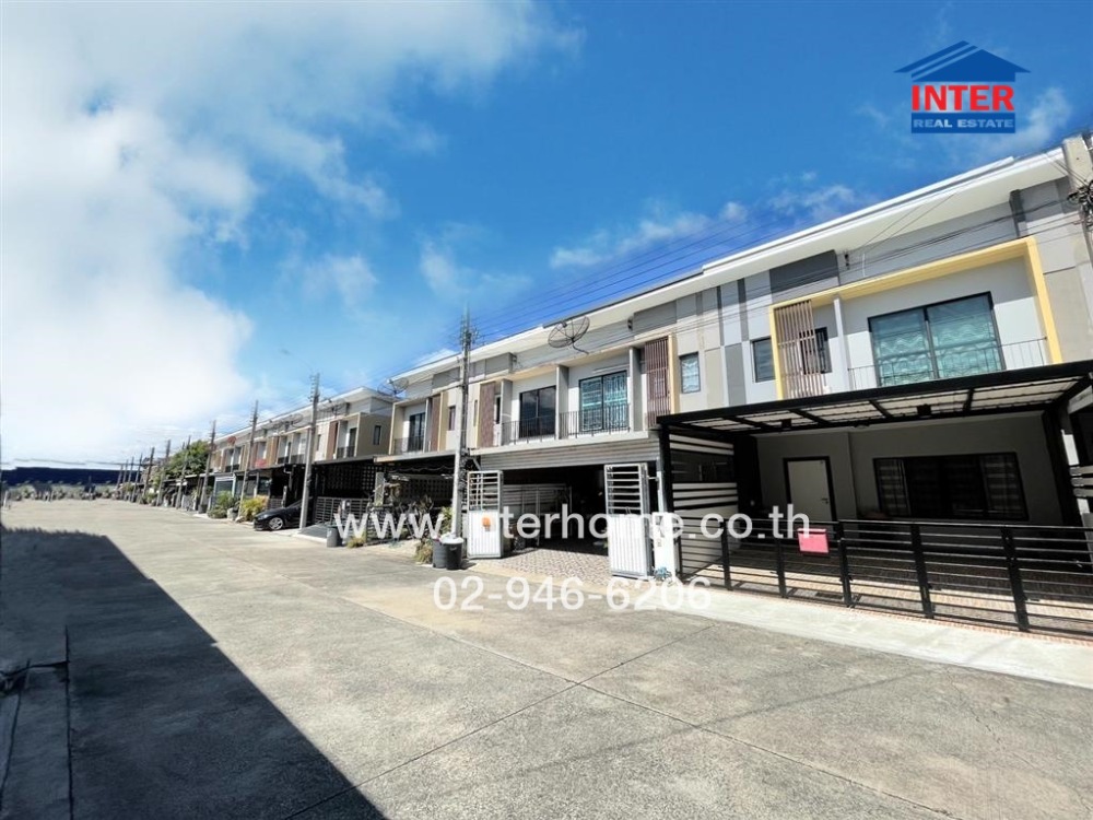 For SaleTownhouseKasetsart, Ratchayothin : 2-storey townhouse, 21.4 sq m, The Connect Village, Ram Intra 65, near the Pink Line, Ram Intra Km 6, Soi Ram Intra 65, Bang Khen District, Bangkok