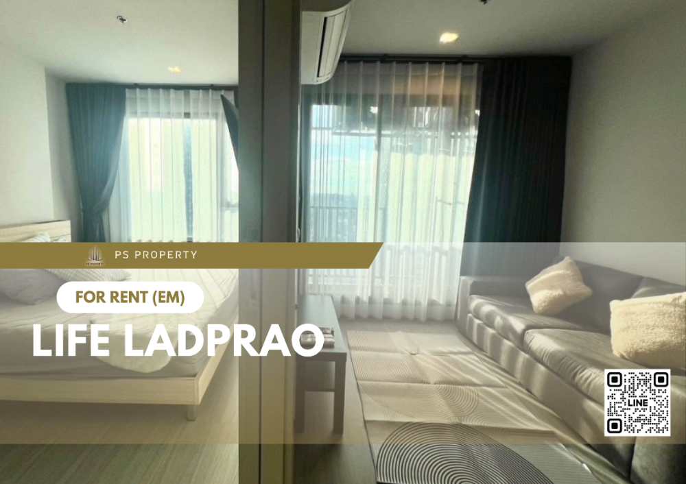 For RentCondoLadprao, Central Ladprao : For rent 📍 Life Ladprao 📍 near MRT Ladprao Intersection, complete with furniture and electrical appliances.