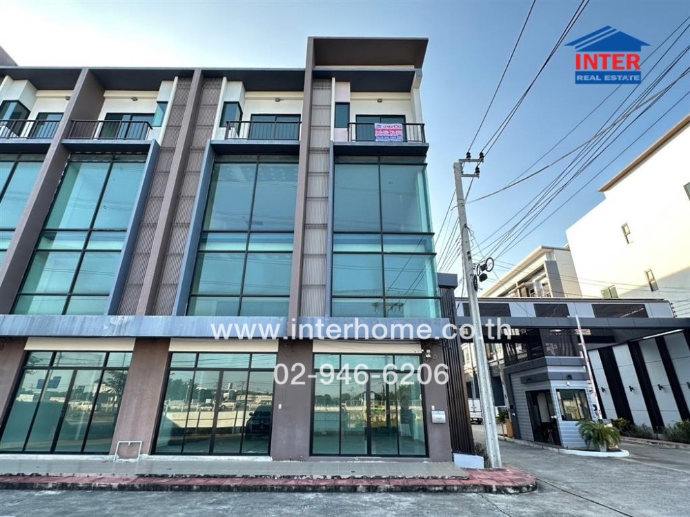 For SaleHome OfficeNawamin, Ramindra : Home office 3.5 floors, 23 sq m., City Link Village, Rama 9-Srinakarin, near Soi Nakkila Laemthong 40, Kanchanaphisek parallel road, Saphan Sung District, Bangkok