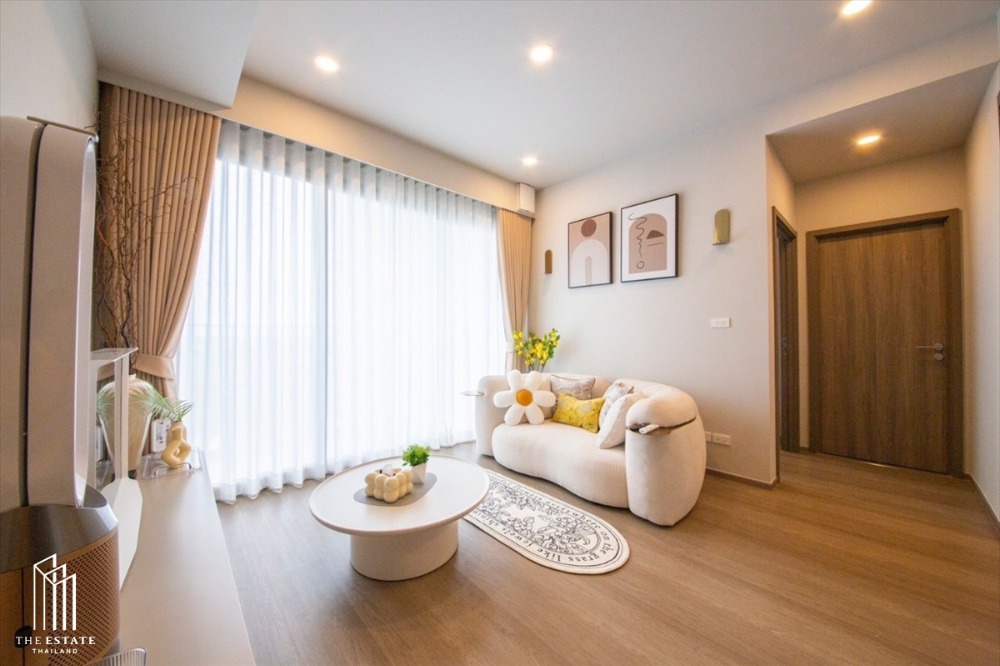 For RentCondoBangna, Bearing, Lasalle : For rent Whizdom The Forestias (Destinia) room decorated cutely, room layout is wide and comfortable, 57.58 sq.m. 2 bedroom @45,000 Baht