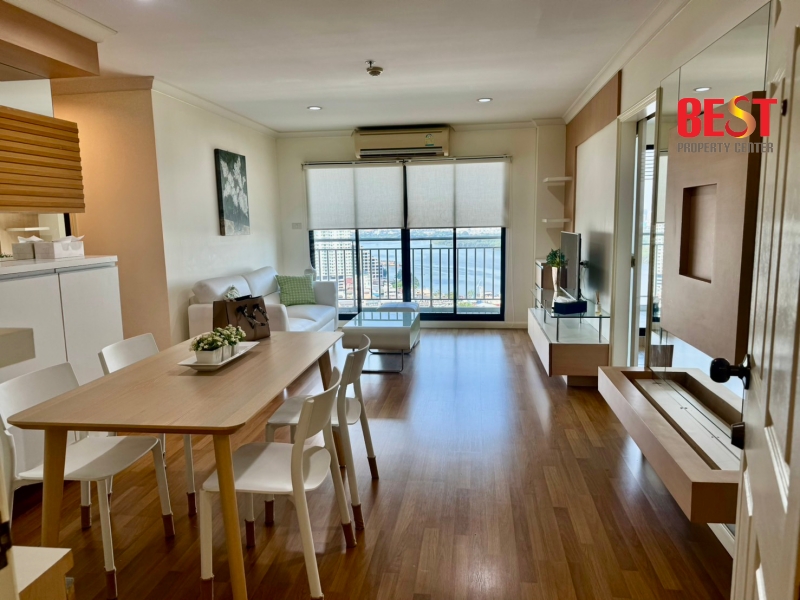 For RentCondoRama3 (Riverside),Satupadit : Condo for rent Lumpini Place Narathiwat - Chao Phraya, corner room, beautiful, fully furnished, ready to move in, near Krungsri Bank Head Office