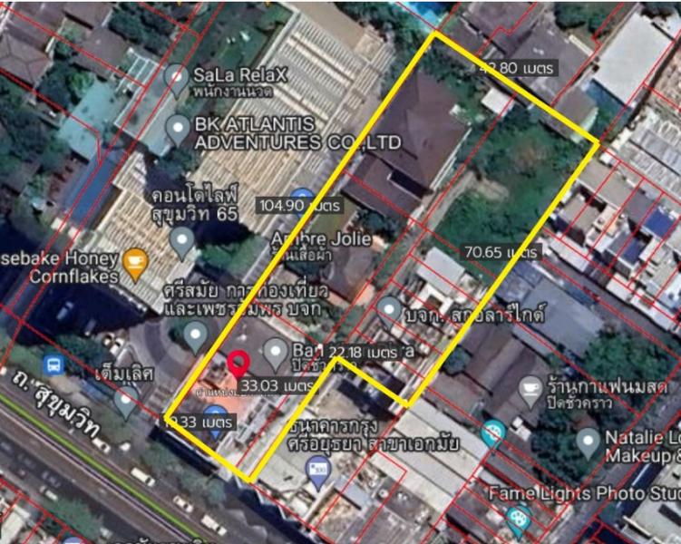 For SaleLandSukhumvit, Asoke, Thonglor : The land size is 2-1-17 rai near Phra Khanong  BTS station