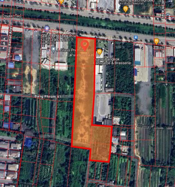 For SaleLandPinklao, Charansanitwong : Land For Sale in Taling Chan, Bangkok 7-3-37.9 rai