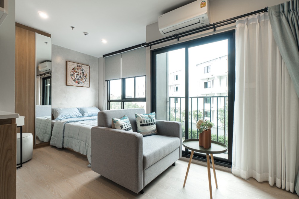 ให้เช่าคอนโดวิภาวดี ดอนเมือง หลักสี่ : 🌸🌟FOR RENT>> Nue Connex  Condo Donmueang>> ห้อง Studio ขนาด 22 ตร.. ชั้น 3 ตึก B ระเบียงเป็นส่วนตัว ตกแต่งครบพร้อมเฟอร์นิเจอร์ ใกล้ ม.รังสิต #LV-MO1037