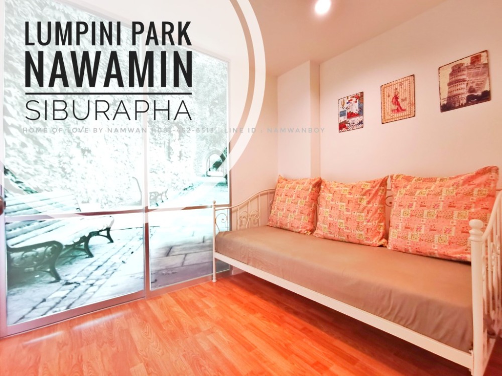 For RentCondoNawamin, Ramindra : ((For rent)) Lumpini Park Nawamin-Sri Burapha, Building B1, high floor, 2 air conditioners, beautiful rooms at a great price!! (PB112)