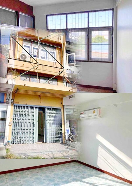 For RentShophouseMin Buri, Romklao : Big C NongChok 900m.Commercial building 3.5 -storey including the roof terrace with roof.3bed 2bath