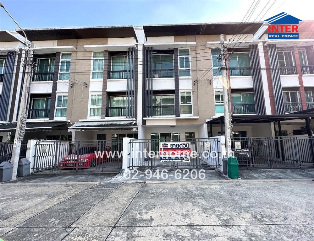 For SaleTownhouseChokchai 4, Ladprao 71, Ladprao 48, : 3-storey townhouse, 18.1 sq.w., Baan Klang Muang, Soi Chokchai 4, Soi 50, Lat Phrao Road, Ratchada Road, Lat Phrao District, Bangkok