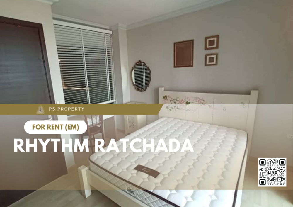 For RentCondoRatchadapisek, Huaikwang, Suttisan : For rent 📍 Rhythm Ratchada 📍 complete furniture and electrical appliances, near MRT Ratchadaphisek.