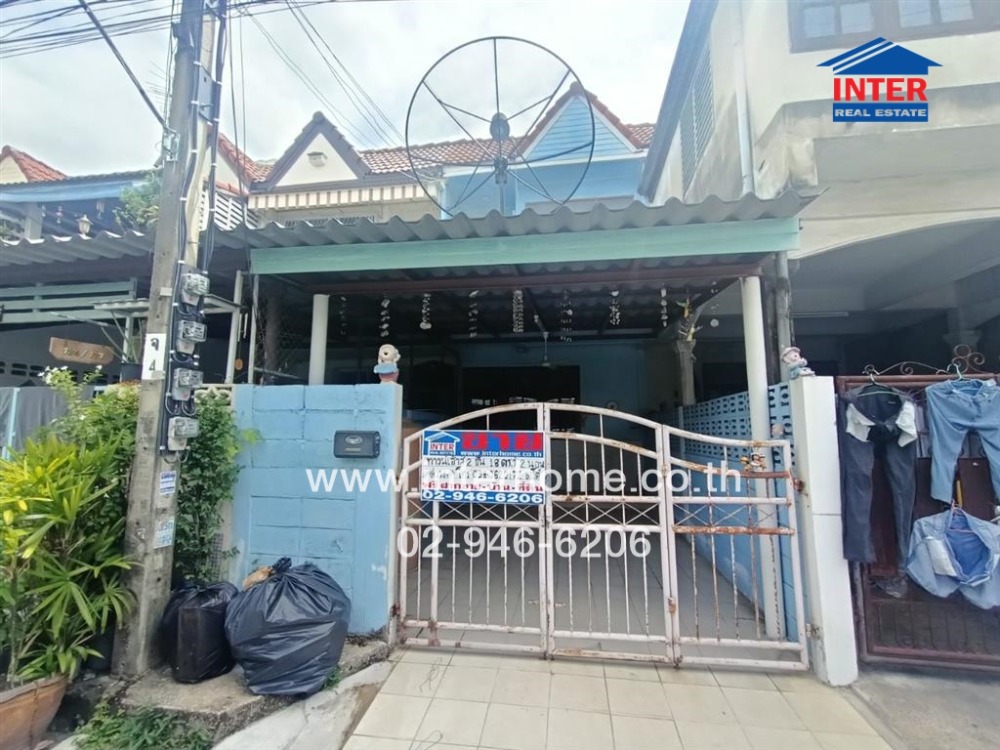 For SaleHouseKaset Nawamin,Ladplakao : 2-storey townhouse, 18 sq m, Saemsiri Village, Ram Intra 40, Soi Ram Intra 40, Intersection 8-7, Ram Intra Road, Nawamin Road, Bueng Kum District, Bangkok