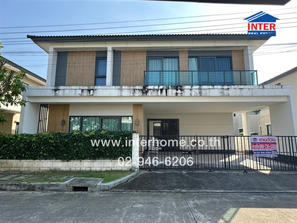 For SaleHouseLadkrabang, Suwannaphum Airport : 2-storey detached house, 57.8 sq.w., Centro On Nut-Suvarnabhumi Village, Soi King Kaew 37, King Kaew Road, Bangna-Trad Road, Bang Phli, Samut Prakan