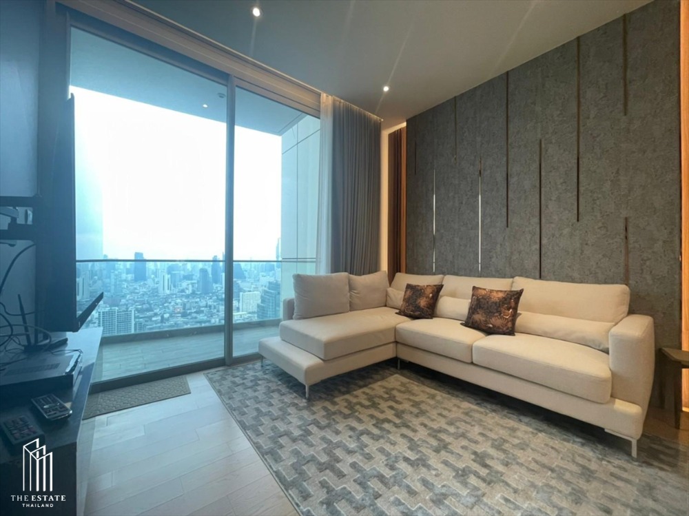 For RentCondoWongwianyai, Charoennakor : For rent Magnolias Waterfront Residences 2 bedrooms, large size 102.55 sq m., 35th floor up, Mahanakhon building view, 150,000 Baht