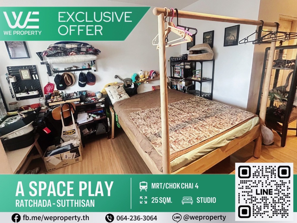 For SaleCondoRatchadapisek, Huaikwang, Suttisan : Good price room, fully furnished⭐A Space Play Ratchada-Sutthisan (A Space Play Ratchada-Sutthisan)