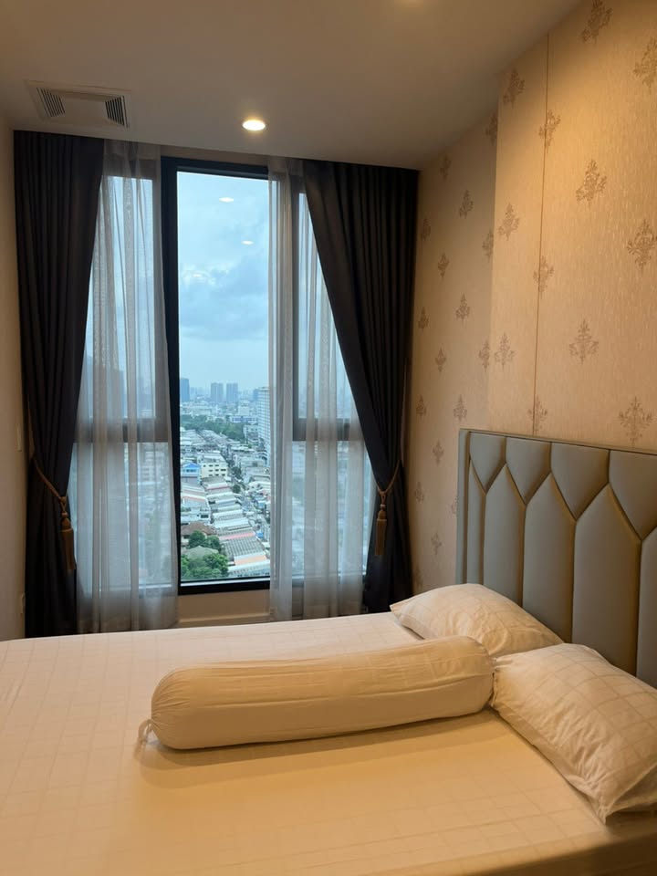 For RentCondoOnnut, Udomsuk : 🎉🌈FOR RENT>> Whizdom Essence 101>> High floor, beautiful view, 18th floor, spacious room 34.38 sq m., built-in furniture, near BTS Punnawithi #LV-MO1064