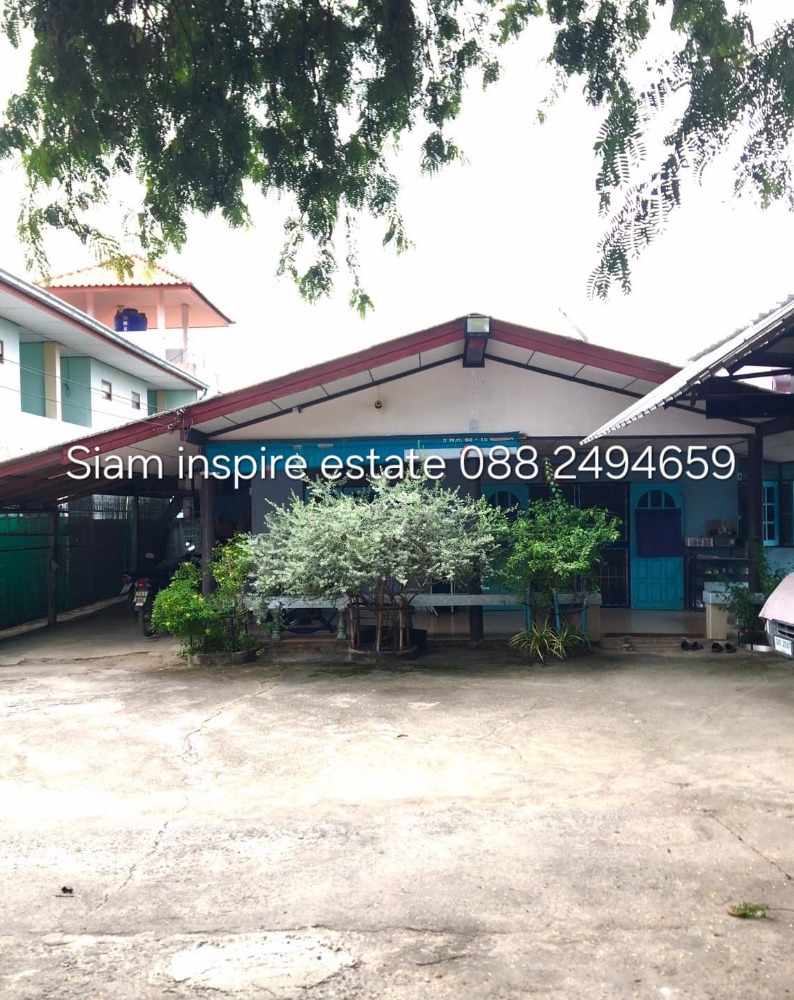 For SaleLandRayong : Urgent sale of land with house and 7 rental rooms ** Land size 1 rai - 52 square wa, location Ban Chang, Rayong