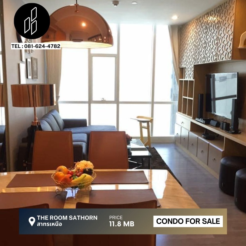 For SaleCondoSathorn, Narathiwat : For sale The Room Sathorn, 2 bedrooms, 2 bathrooms, 78 sq.m. DBC-2-S523