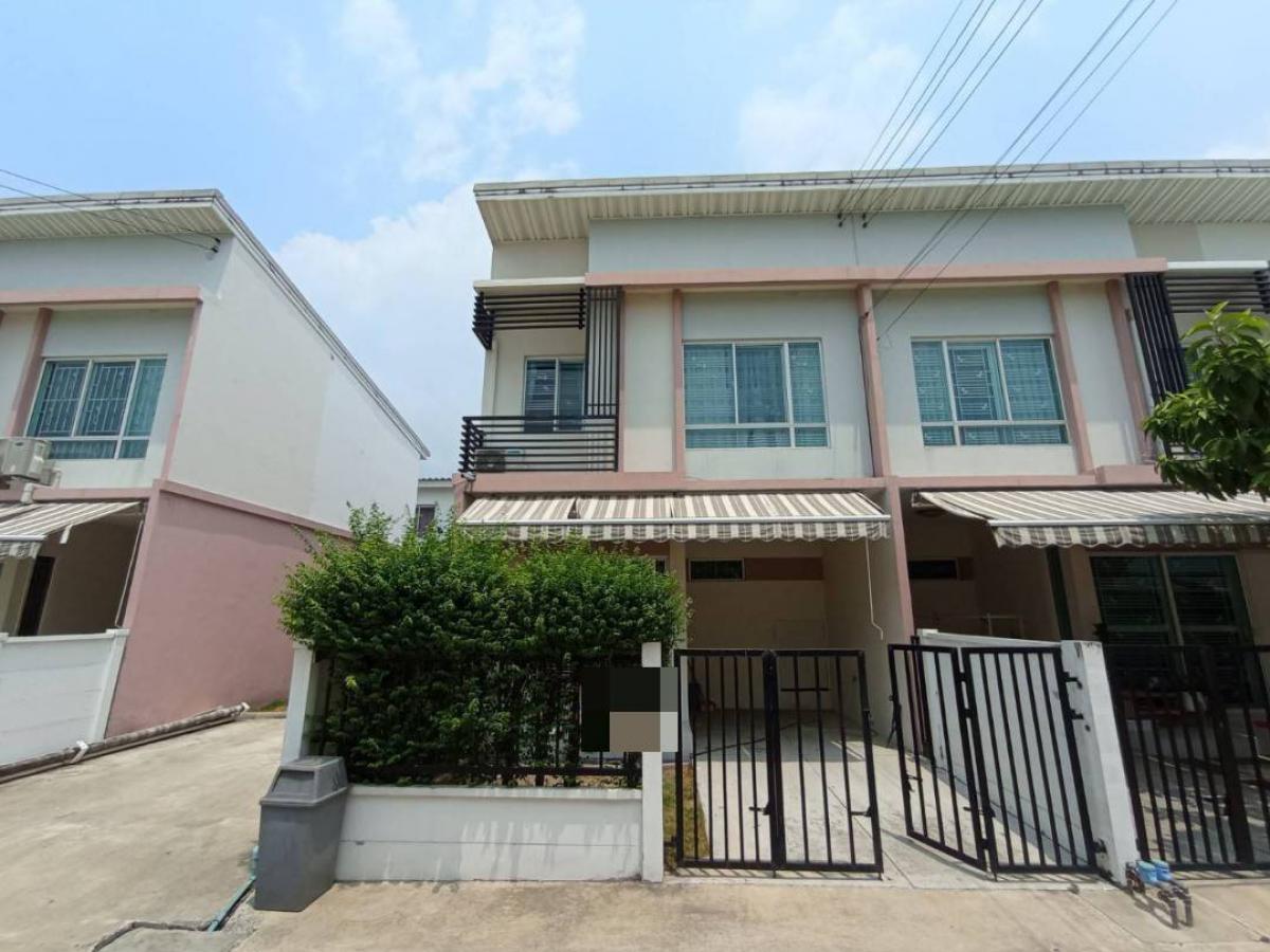 For RentTownhouseRama5, Ratchapruek, Bangkruai : For rent: Pleno Rattanathibet-Chaiyaphruek, corner house, 2-storey townhouse, 3 bedrooms, 2 bathrooms, fully furnished, ready to move in