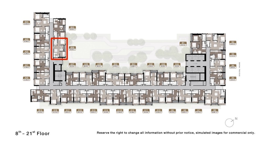 ขายดาวน์คอนโดบางนา แบริ่ง ลาซาล : Condo for sale - NUE Mega Plus Bangna - 2bed1bath