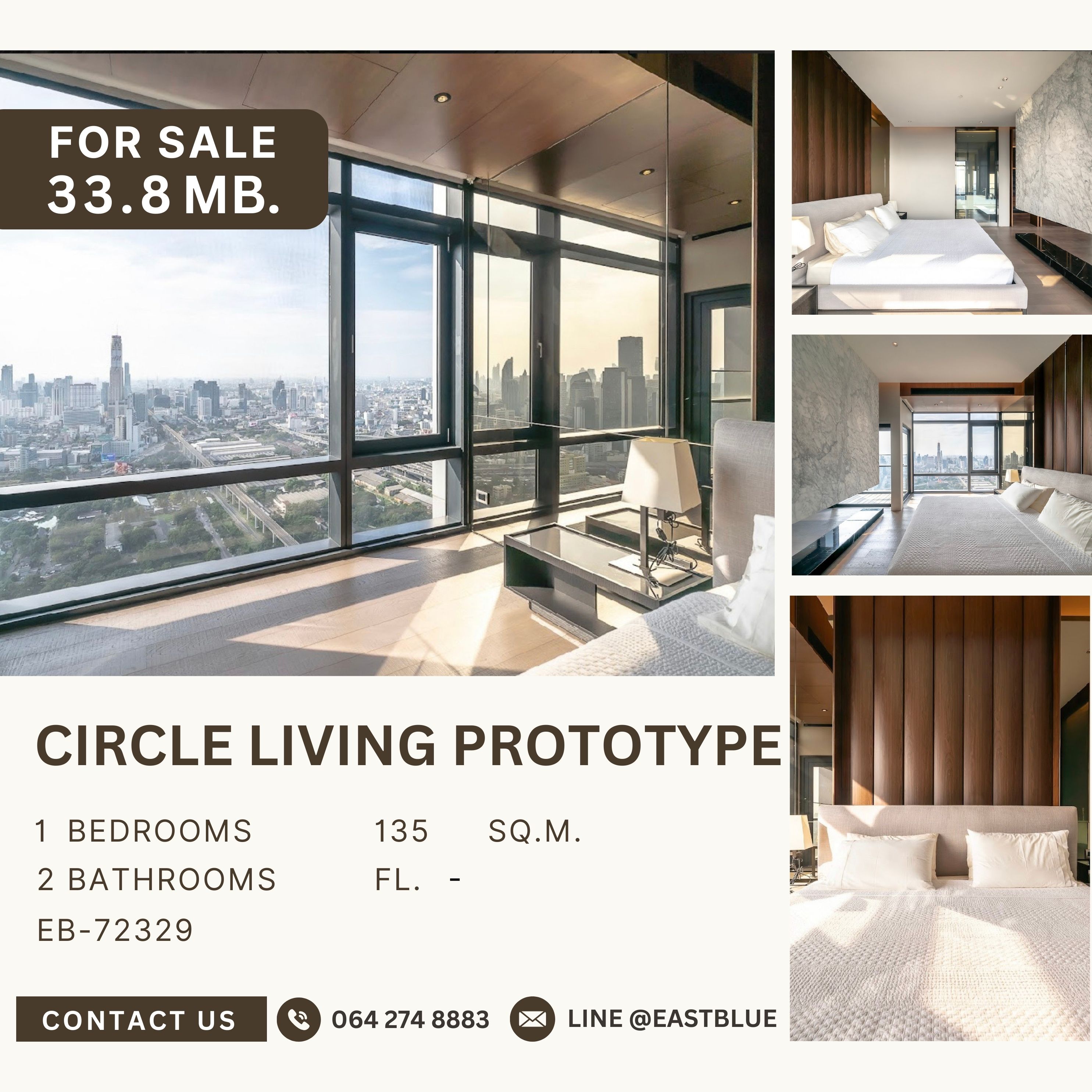 ขายคอนโดพระราม 9 เพชรบุรีตัดใหม่ RCA : ขาย Circle Living Prototype ห้องสวยมาก ชั้นสูง วิวโล่ง ได้วิวเมืองและสีเขียวกลางกรุง ตกแต่งครบ ตอบโจทย์ทั้งการอยู่อาศัยเองและลงทุน